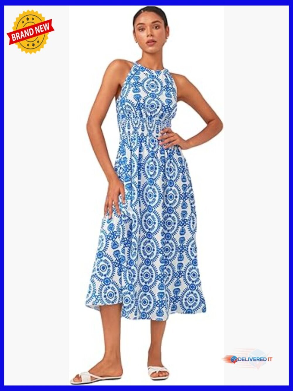 Chiffon Maxi Dress Backless Halter Formal Wedding Guest Summer Floral